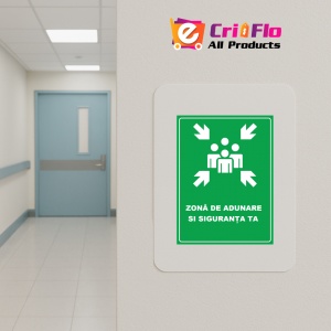 Indicator Pentru zona de adunare si siguranta ta, Sticker autocolant - Img 4