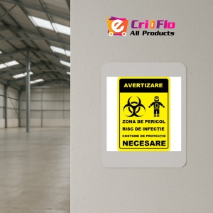 Indicator Pentru zona de pericol risc de infectie, Sticker autocolant - Img 3
