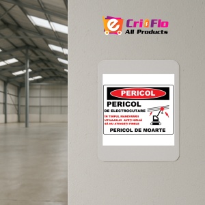 Indicator Pericol de electrocutare nu atingeti firele de curent, Sticker autocolant - Img 3