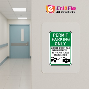 Indicator Permit Parking Only Violators Towed Sign, Sticker autocolant - Img 4