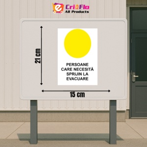 Indicator Persoane care necesita sprijin la evacuare PSI autoadeziv sticker autocolantSticker autocolant - Img 2
