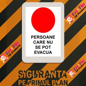 Indicator Persoane care nu se pot evacua PSI autoadeziv sticker autocolantSticker autocolant - Img 3
