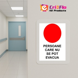 Indicator Persoane care nu se pot evacua PSI autoadeziv sticker autocolantSticker autocolant - Img 5