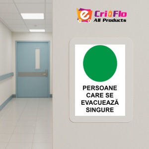 Indicator Persoane care se evacueaza singure PSI autoadeziv sticker autocolantSticker autocolant - Img 5