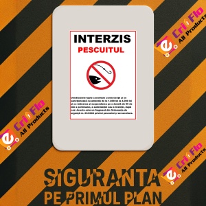 Indicator Pescuit interzis, Sticker autocolant - Img 2