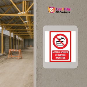 Indicator Placute accesul interzis cu cartele magnetice, Sticker autocolant - Img 5