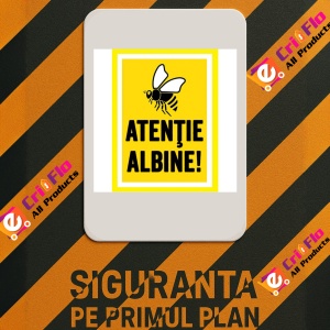 Indicator Placute atentie albine, Sticker autocolant - Img 2