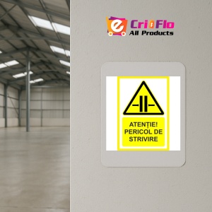 Indicator Placute atentie pericol de strivire, Sticker autocolant - Img 3