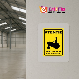 Indicator Placute atentie tractoare si utilaje agricole, Sticker autocolant - Img 3