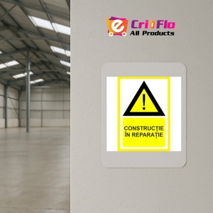 Indicator Placute constructie in reparatie, Sticker autocolant - Img 3