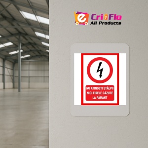 Indicator Placute nu atingeti stalpii nici firele cazute la pamant, Sticker autocolant - Img 3