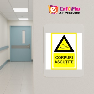 Indicator Placute pentru corpuri ascutite, Sticker autocolant - Img 4