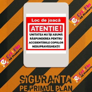 Indicator Placute pentru locuri de joaca, Sticker autocolant - Img 2