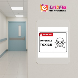 Indicator Placute pentru materiale toxice, Sticker autocolant - Img 4