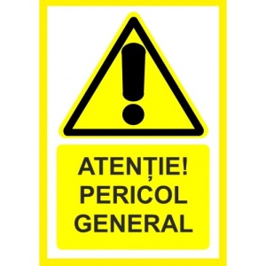 Indicator Placute pericol general, Sticker autocolant