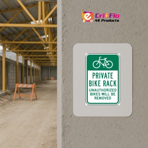 Indicator Private Bike Rack Sign, Sticker autocolant - Img 5