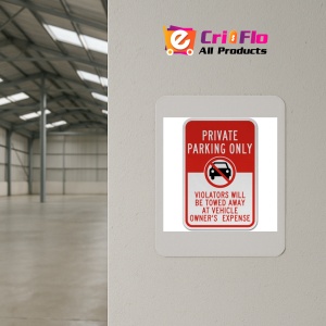 Indicator Private Parking Only Violators Will Be Towed Away At Vehicle Owner's Expense, Sticker autocolant - Img 3