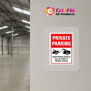 Indicator Private parking unauthorized vehicles will be towed at owner's expense, Sticker autocolant - Img 3