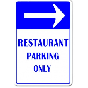 Indicator Private Property Restaurant sign, Sticker autocolant