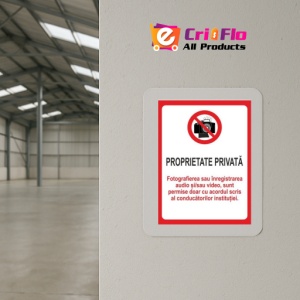Indicator Proprietate privata fotografie cu acord scris, Sticker autocolant - Img 4