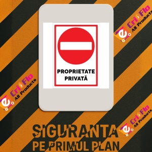 Indicator Proprietate privata, Sticker autocolant - Img 2