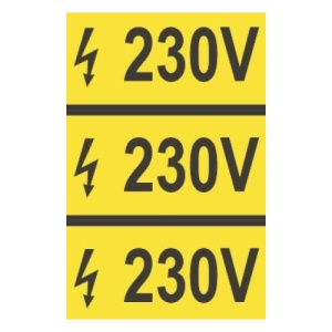 Indicator protectia muncii 3000V, Sticker autocolant