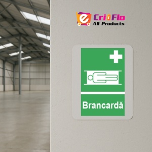 Indicator protectia muncii brancarda, Sticker autocolant - Img 4
