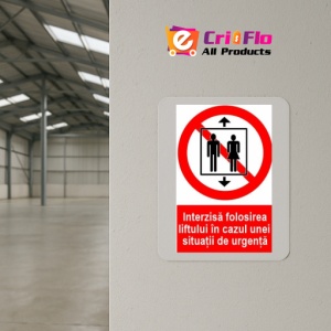 Indicator protectia muncii interzisa folosirea liftului, Sticker autocolant - Img 4