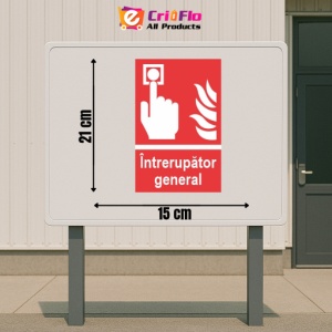 Indicator protectia muncii intrerupator general, Sticker autocolant - Img 2