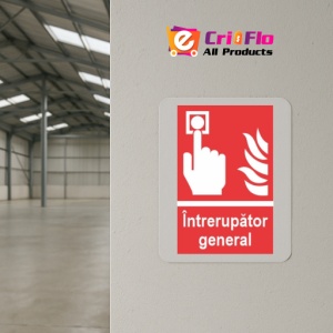 Indicator protectia muncii intrerupator general, Sticker autocolant - Img 4