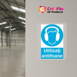 Indicator protectia muncii protectia obligatorie a urechilor, Sticker autocolant - Img 4