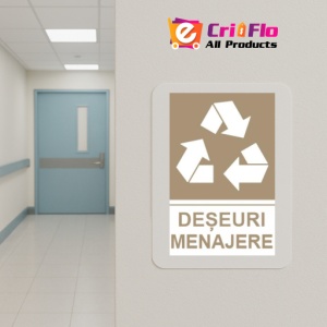 Indicator protectia muncii reciclare deseuri menajere, Sticker autocolant - Img 5