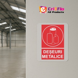 Indicator protectia muncii reciclare deseuri metalice 1, Sticker autocolant - Img 4