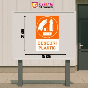 Indicator protectia muncii reciclare deseuri plastic 1, Sticker autocolant - Img 2
