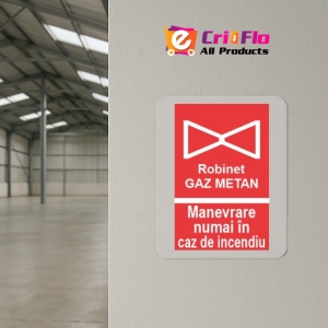 Indicator protectia muncii robinet gaz metan, Sticker autocolant - Img 4