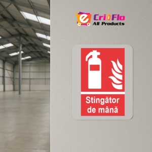 Indicator protectia muncii stingator de mana, Sticker autocolant - Img 4