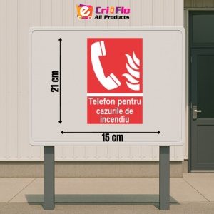 Indicator protectia muncii telefon pentru cazurile de incendiu, Sticker autocolant - Img 2