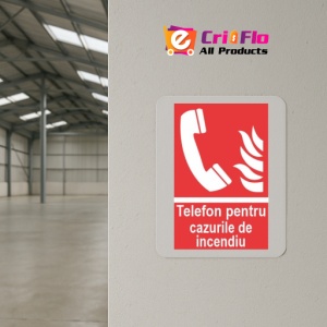 Indicator protectia muncii telefon pentru cazurile de incendiu, Sticker autocolant - Img 4