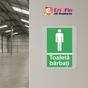 Indicator protectia muncii toaleta wc barbati, Sticker autocolant - Img 4