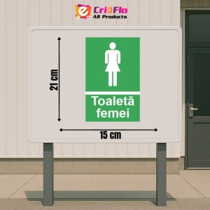 Indicator protectia muncii toaleta wc femei, Sticker autocolant - Img 2