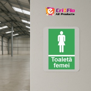 Indicator protectia muncii toaleta wc femei, Sticker autocolant - Img 4