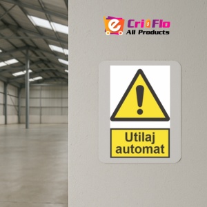 Indicator protectia muncii utilaj automat, Sticker autocolant - Img 4
