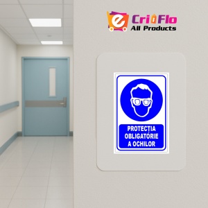 Indicator Protectia obligatorie a ochilor, Sticker autocolant - Img 4