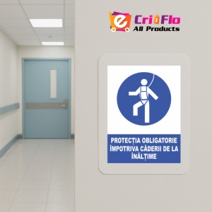Indicator Protectia obligatorie impotriva caderii de la inaltime, Sticker autocolant - Img 5