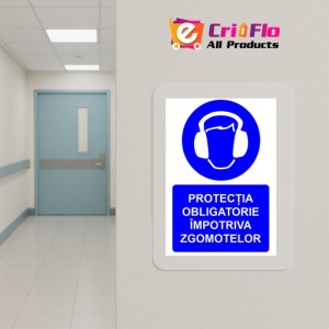 Indicator Protectia obligatorie impotriva zgomotelor indicator de obligativitate, Sticker autocolant - Img 5