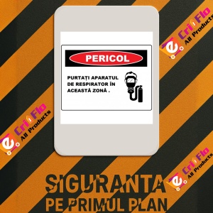 Indicator Purtati aparatul de respirator in aceasta zona, Sticker autocolant - Img 2