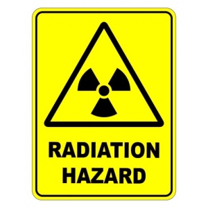 Indicator Radiation Hazard Warning Safety Sign, Sticker autocolant