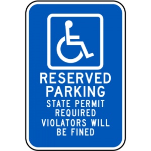 Indicator Reserved Parking Permit Required Sign, Sticker autocolant