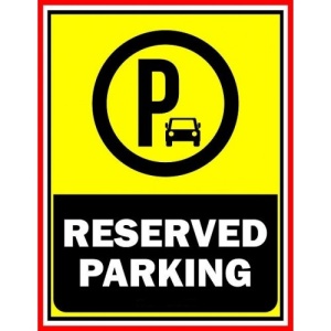 Indicator Reserved parking sign personalized, Sticker autocolant