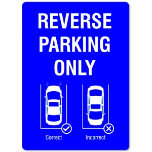 Indicator Reverse parking only, Sticker autocolant